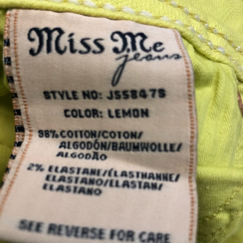 Miss me lemon yellow jeans - Picture 7 of 8